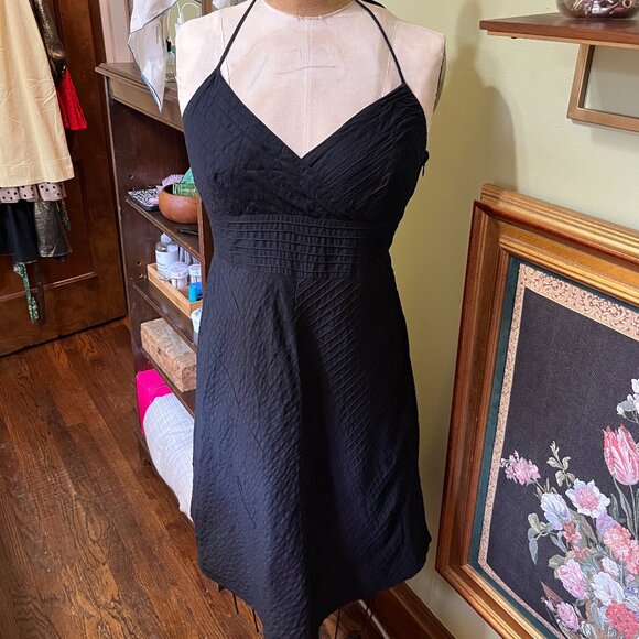 Y2K vintage GAP black halter sundress sz 6 - Picture 1 of 13